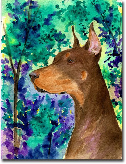 Doberman - 11""x15"" 2-Sided Garden Banner