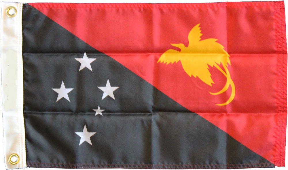 Papua New Guinea - 12"" x 18"" Nylon Flag
