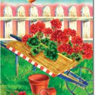 Patriotic Geraniums Toland Art Banner
