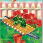 Patriotic Geraniums Toland Art Banner
