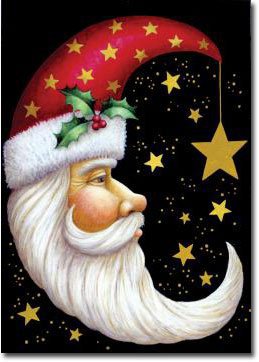 Santa Moon Toland Art Banner