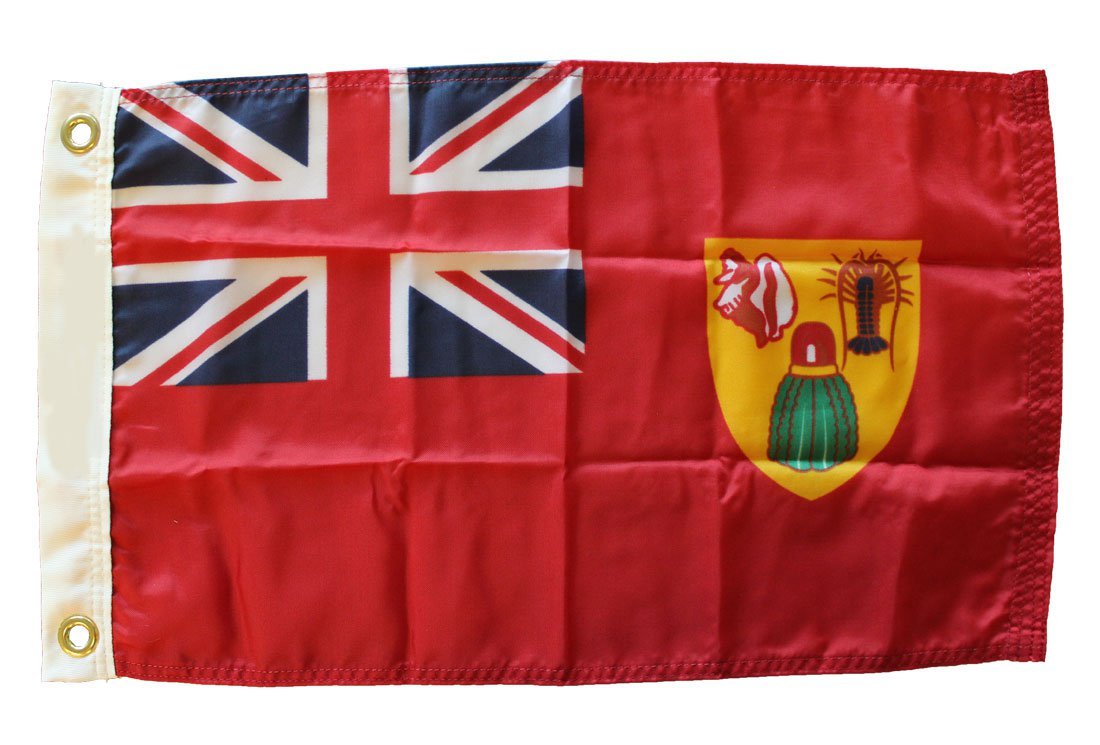 Turks and Caicos - 12"X18" Nylon Flag (Red Ensign)