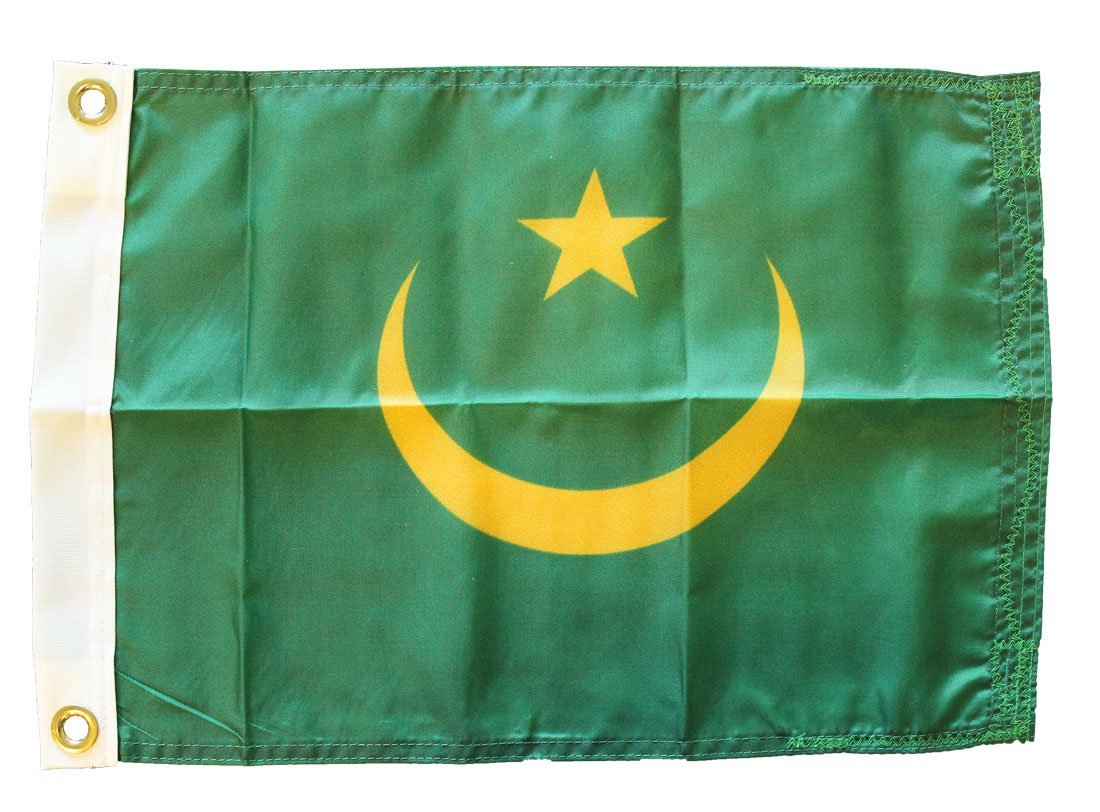 Mauritania - 12"X18" Nylon Flag (1959-2017)