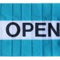 Open - 3"X5" Nylon Flag (teal/white/teal)