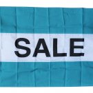 Sale - 3"X5" Nylon Flag (teal/white/teal)