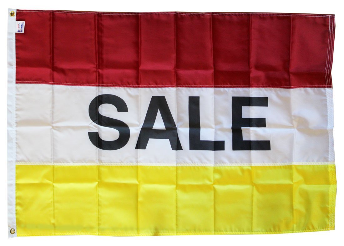Sale - 3"X5" Nylon Flag (red/white/yellow)