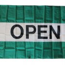 Open - 3"X5" Nylon Flag (green/white/green)