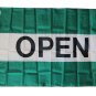 Open - 3"X5" Nylon Flag (green/white/green)
