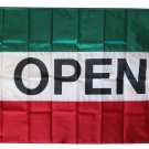 Open - 3"X5" Nylon Flag (green/white/red)