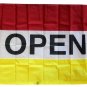 Open - 3"X5" Nylon Flag (red/white/yellow)