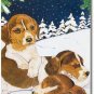 Beagle (Pups in Snow) - 11""x15"" 2-Sided Garden Banner