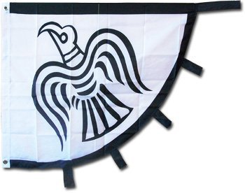 Raven - 3"X4" Polyester Flag
