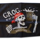 Grog is My Co-Pirate - 12""X18"" Nylon Flag