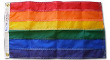 Rainbow - 12"" x 18"" Nylon Flag