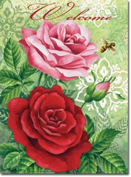 Rose Welcome Toland Art Banner