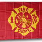Fire Department - 3"X5" Polyester Flag