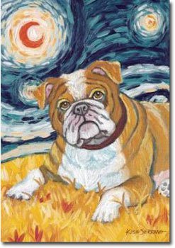 Bulldog (Van Growl) - 12.5""x18"" Garden Banner