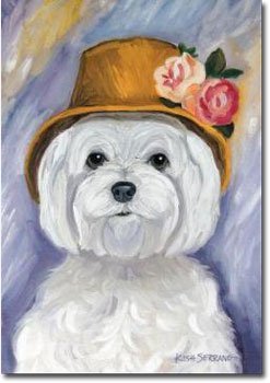 Maltese (Ruffoir) - 12.5""x18"" Garden Banner