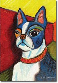 Boston Terrier 28" x 40" Toland Art Banner - Pawcasso