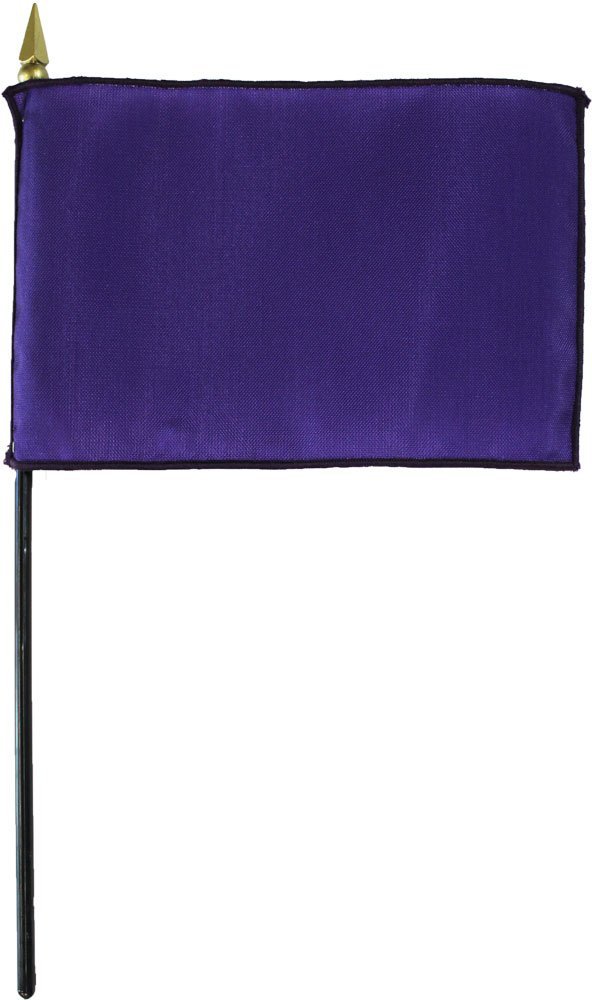 Purple - 4"x6" Stick Flag