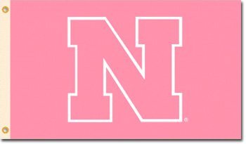 University of Nebraska - 3"x5" Polyester Flag (Breast Cancer Awareness)