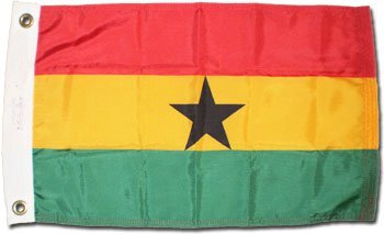 Ghana - 12""X18"" Nylon Flag