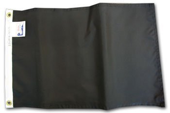 Black - Solid Color 12""x18"" Nylon Flag