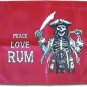 Peace Love Rum - 12""x18"" Nylon Flag