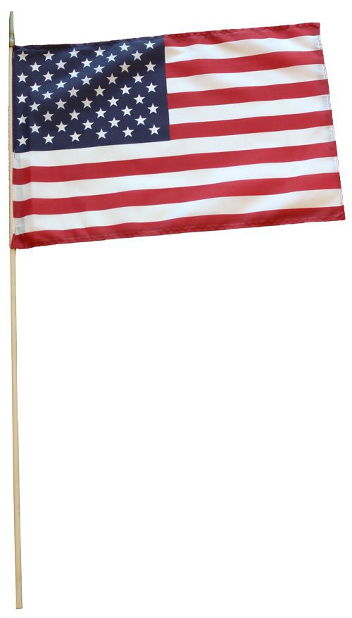 USA - 12""x18"" Stick Flag