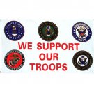 Support Our Troops - 3"x5" Polyester Flag