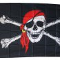 Jolly Roger - 3"x5" Polyester Flag (Red Scarf)