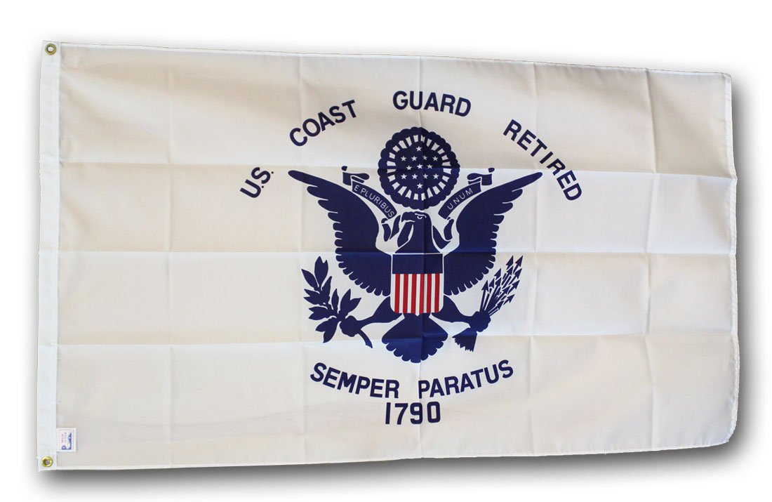 Coast Guard Retired - 3"x5" Polyester Flag