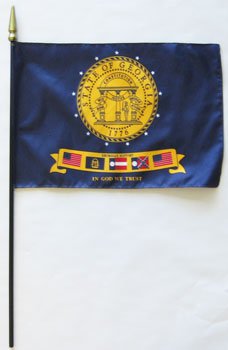 Georgia (2001-2003) - 8""X12"" Stick Flag