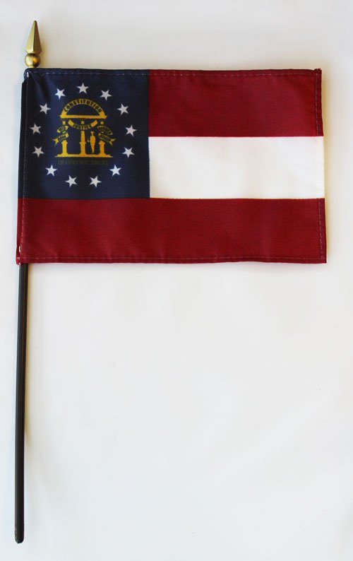 Georgia (2003) - 4""X6"" Stick Flag