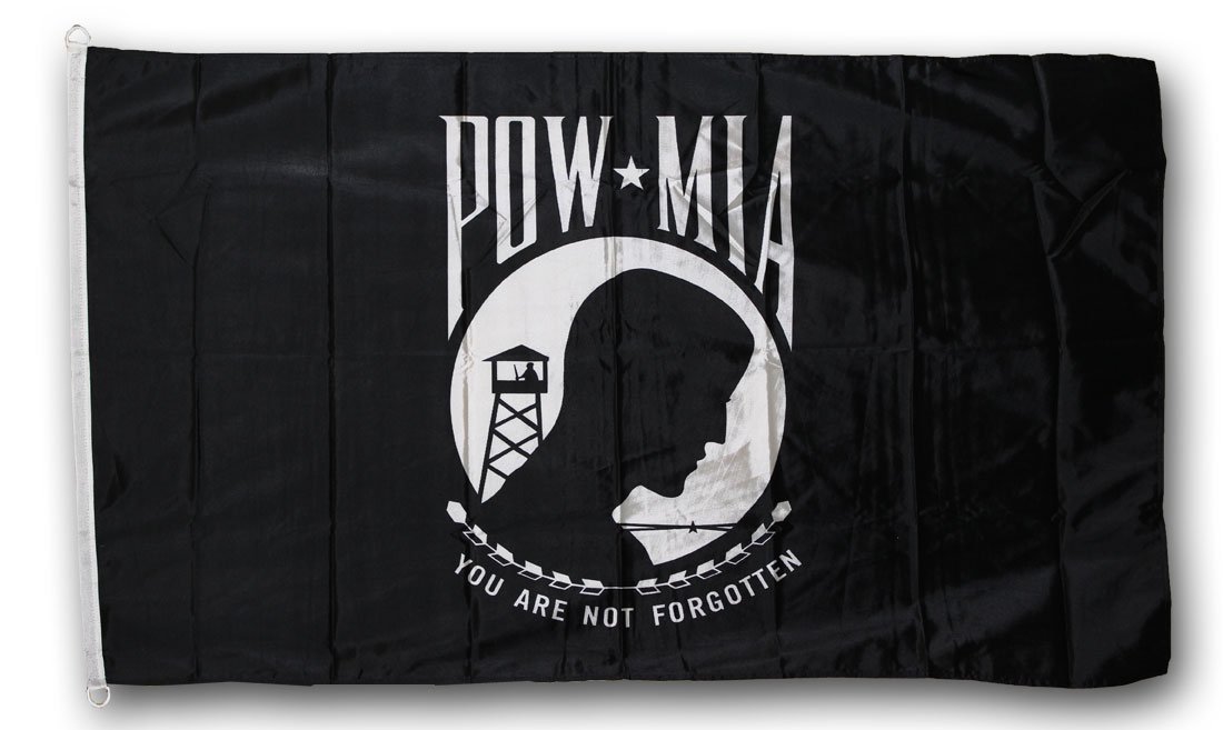 POW-MIA - 3" x 5" Triple-Knit Polyester Flag