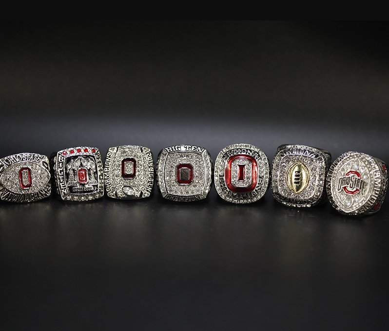 Set 7 PCS New Ohio State Buckeyes NCAA championship rings 11 size with