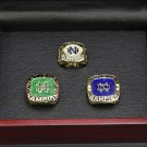 3PCS 1973 1977 1988 Notre Dame NCAA Championship rings 11 size with ca
