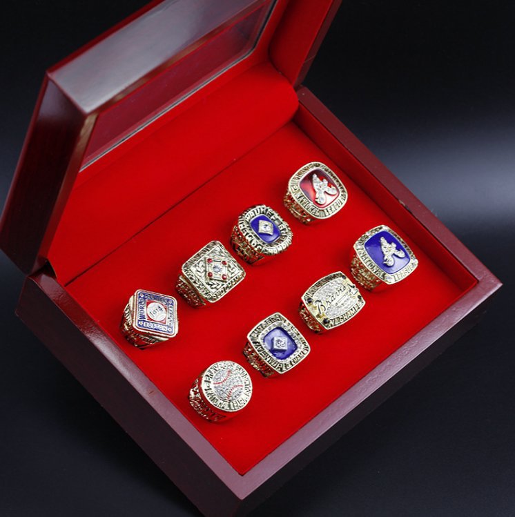 8PCS Braves MLB world series championship rings 11 size with case&Atilde;&macr;