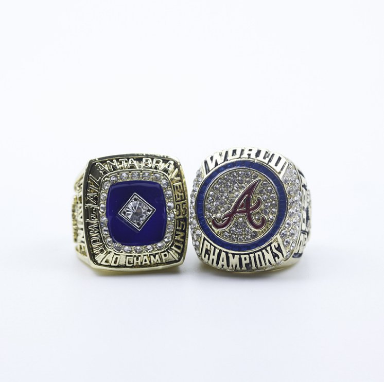 1995 2021 Atlanta Braves MLB world series championship rings without c