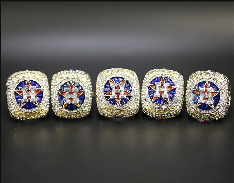 5PCS Names 2017 Houston Astros world series championship rings 11 size