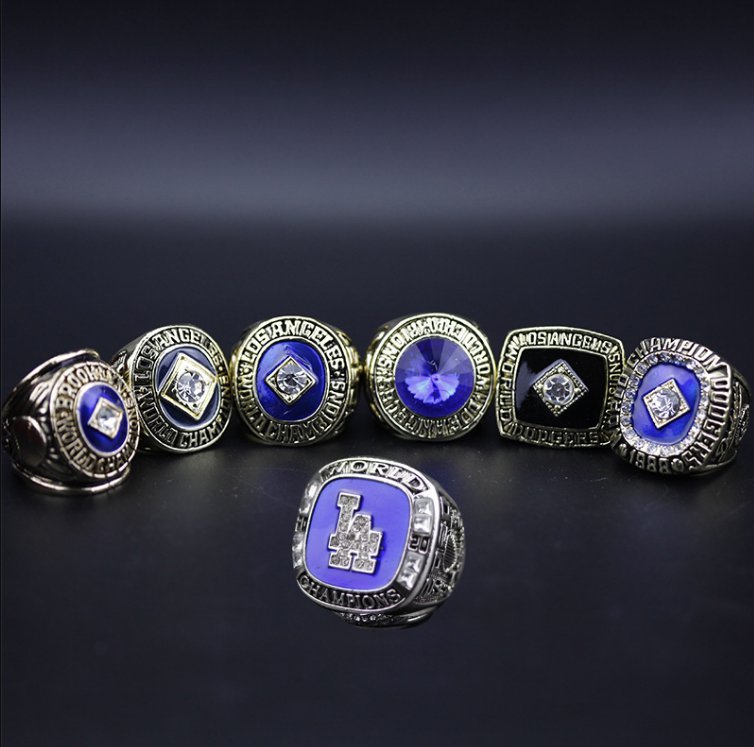 Full Set 7PCS Los Angles Dodgers world series championship rings 11 si