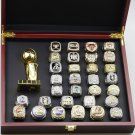31CS Set 1988-2022 NBA world championship rings and throphy with case&