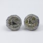 2PCS 2017 Golden State Warriors NBA championship rings Curry Thompson