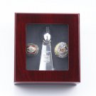 2PCS Kansas Chiefs Super bowl championship rings and Trophy Set with c
