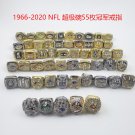 Set 55PCS 1966-2020 NFL Super bowl championship rings 11 size without