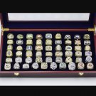 Set 55PCS 1966-2020 NFL Super bowl championship rings 11 size with cas