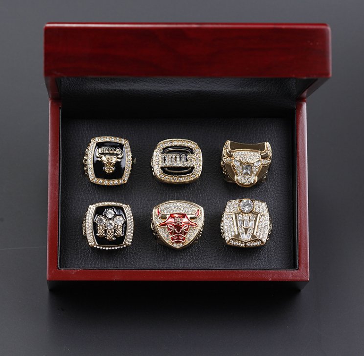 Full Set 6 years Chicago Bulls Basketball world championship rings 11