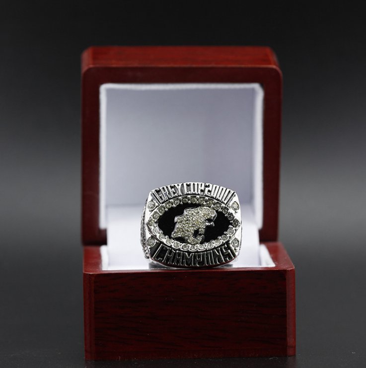 2000 Canada BC lion CFL Grey Cup Championship Ring 11 size with wooden