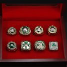 8PCS Boston Celtics NBA basketball championship rings 11 size with cas