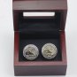 2PCS 2017 Golden State Warriors NBA championship rings Curry Thompson